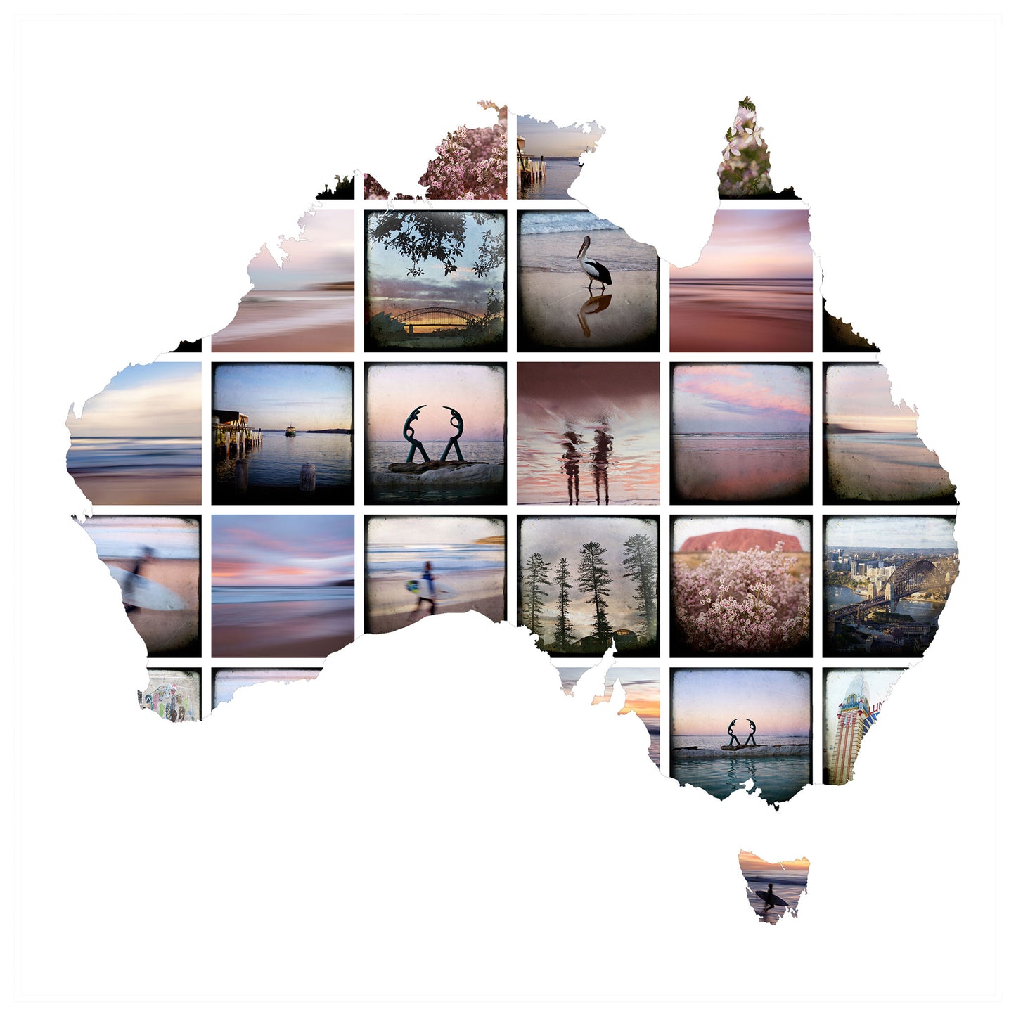 Print - Australia Montage #1 Pink