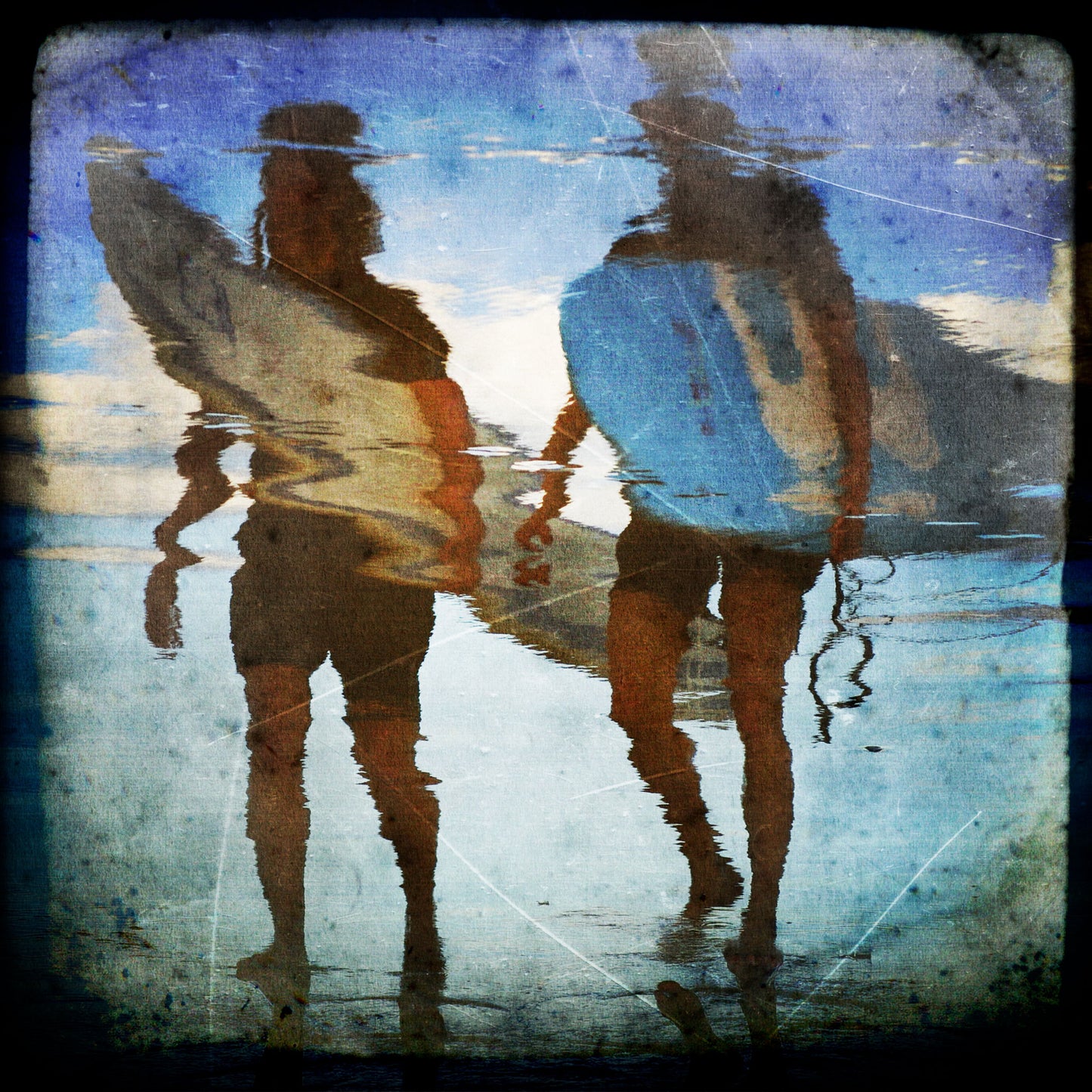 Reflection of Two Surfers #1