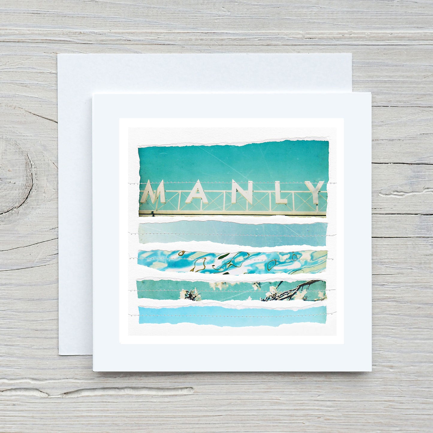 Greeting Card - Manly stitched collage