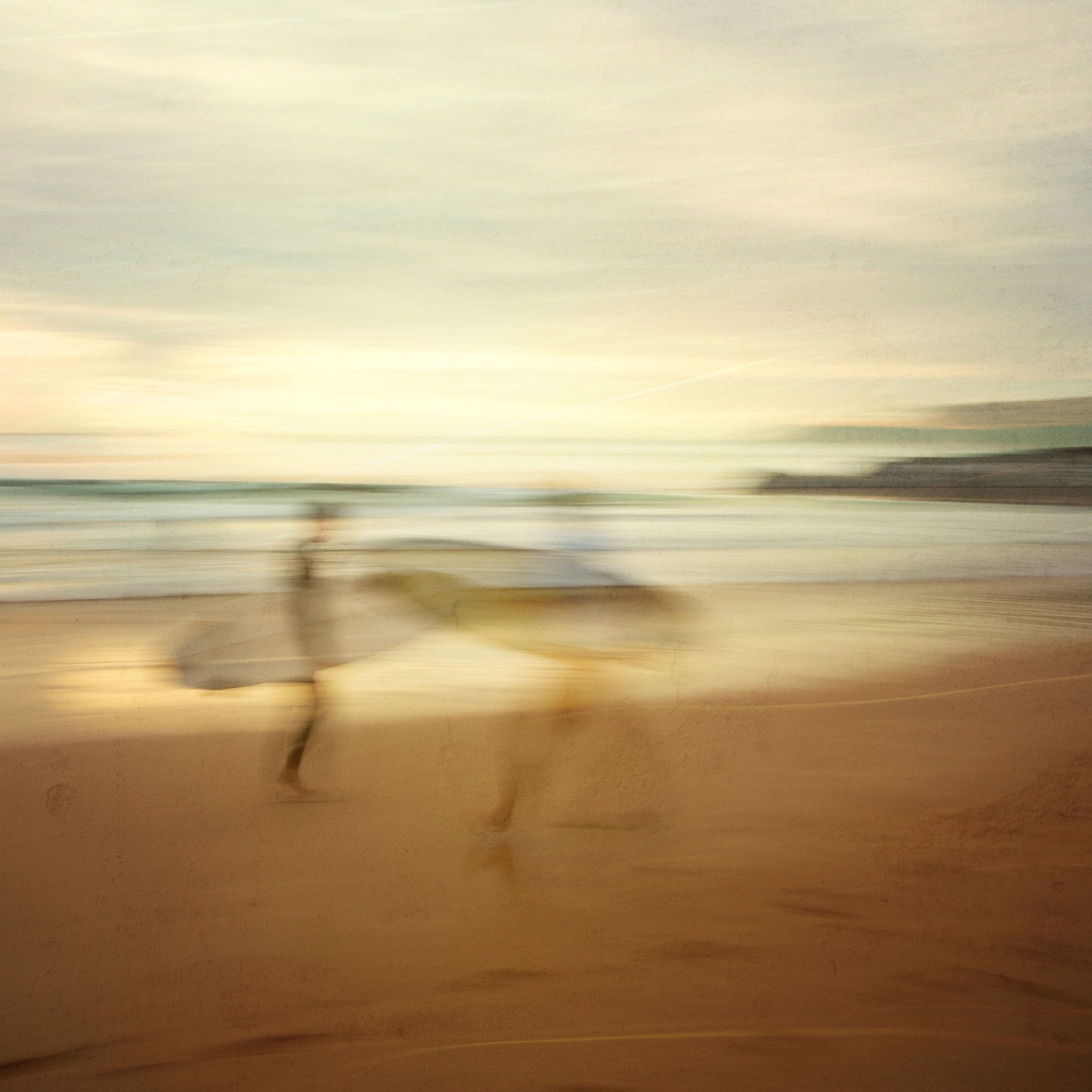 Abstract Surfers at Manly Beach