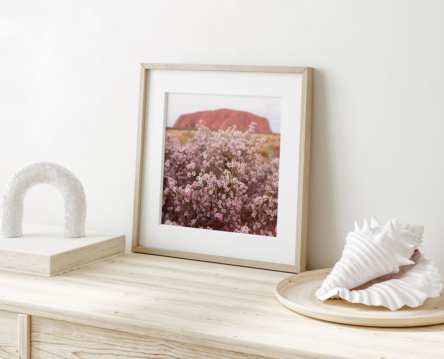 Print - Uluru Pink Flowers