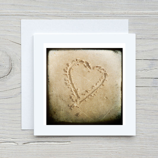 Greeting Card - Sand Heart