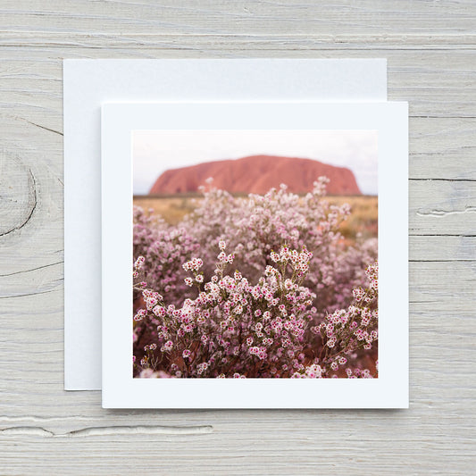 Greeting Card - Uluru Pink
