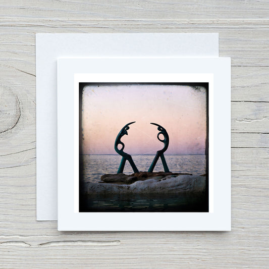 Greeting Card - Manly Bower Statue 2