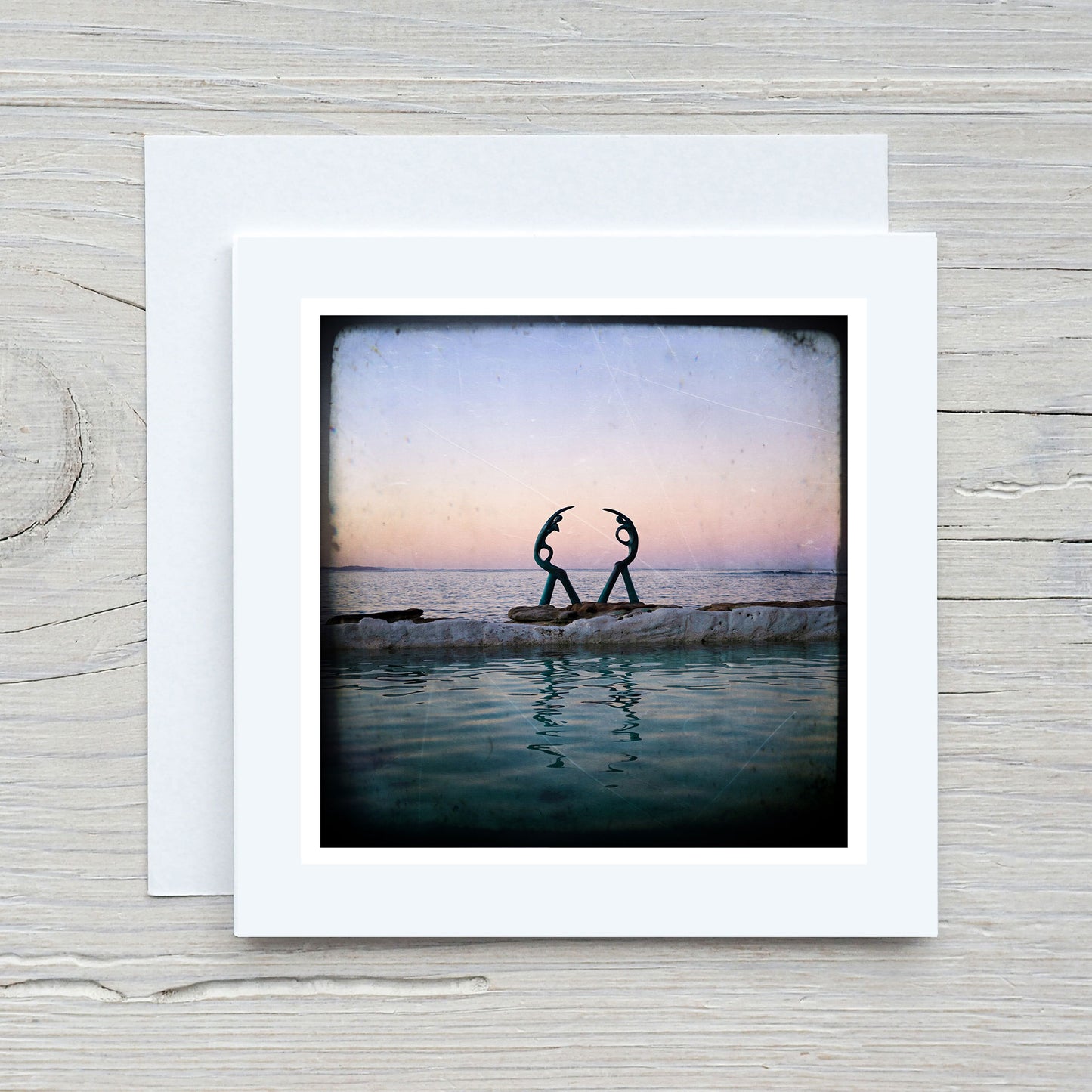 Greeting Card - Manly Bower Statue