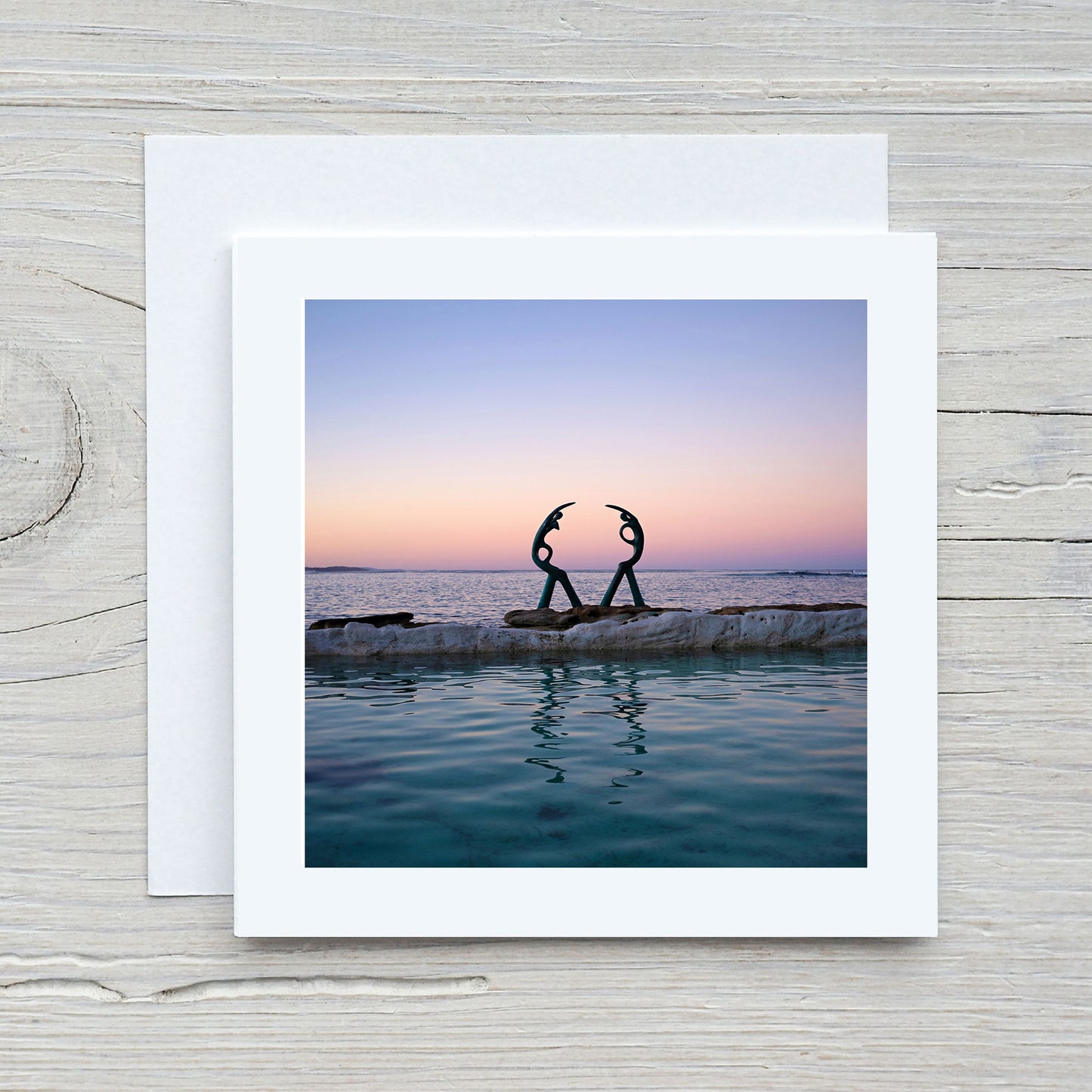 Greeting Card - Manly Bower Statue