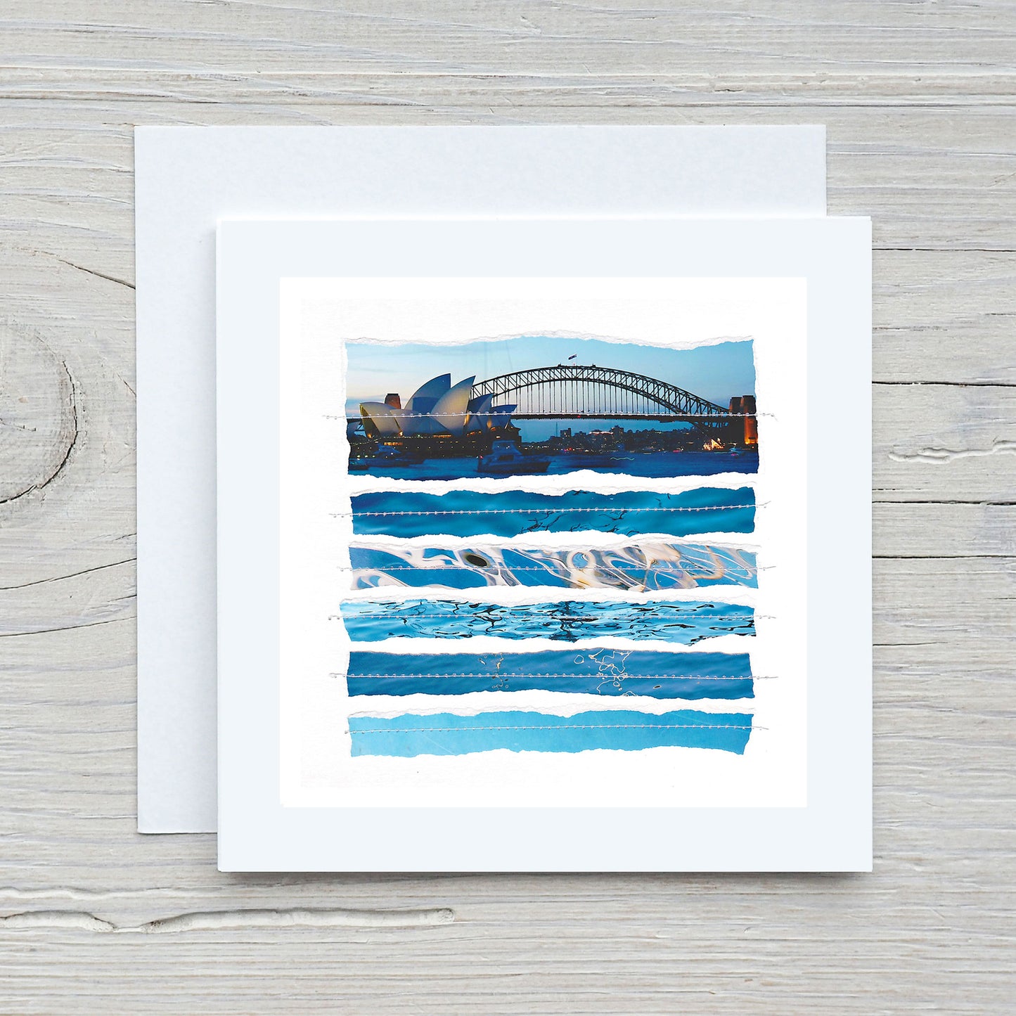 Greeting Card - Sydney stitched collage