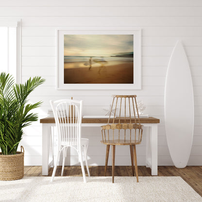 Abstract Surfers at Manly Beach Landscape